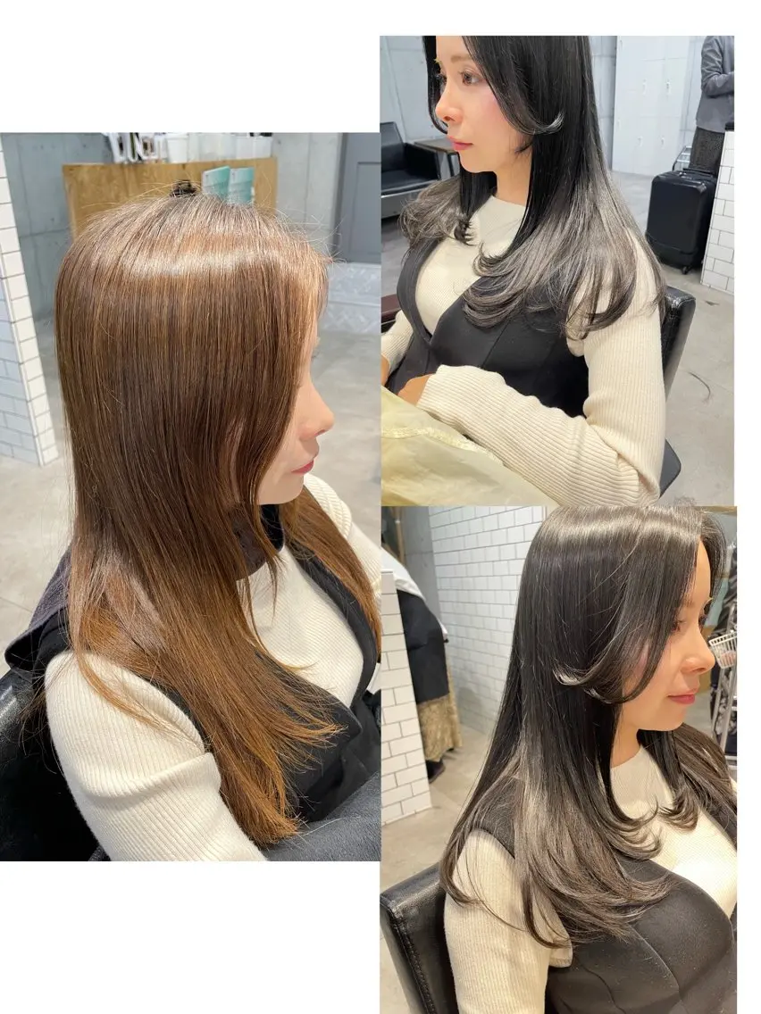 ロング レイヤーカット カット ヘアカラー トリートメント 💫newi💫村上 孝一のヘアスタイル