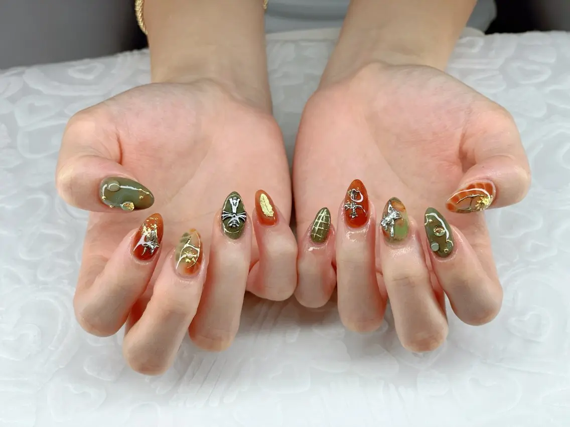 ネイル ジェルネイル 韓国ネイル ニュアンスネイル パラジェル ワンホンネイル Kaori Nailのネイルデザイン