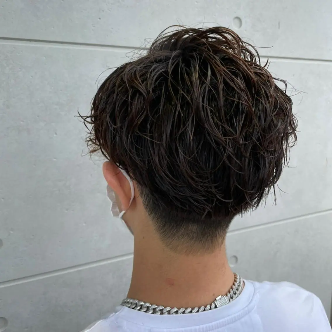 ミディアム カラー パーマ ヘアアレンジ メンズ キッズ マツエク・マツパ ミディアムパーマ ビジネス メンズパーマ 刈り上げ sara 荒井店のヘアスタイル