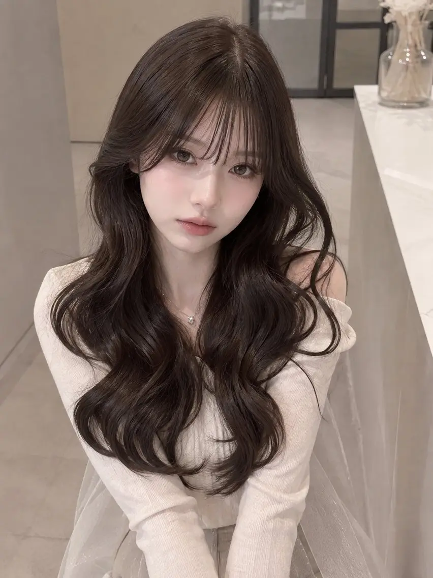 ロング パーマ カット ヘアカラー パーマ トリートメント 愛されカラー🩷 はるなのヘアスタイル