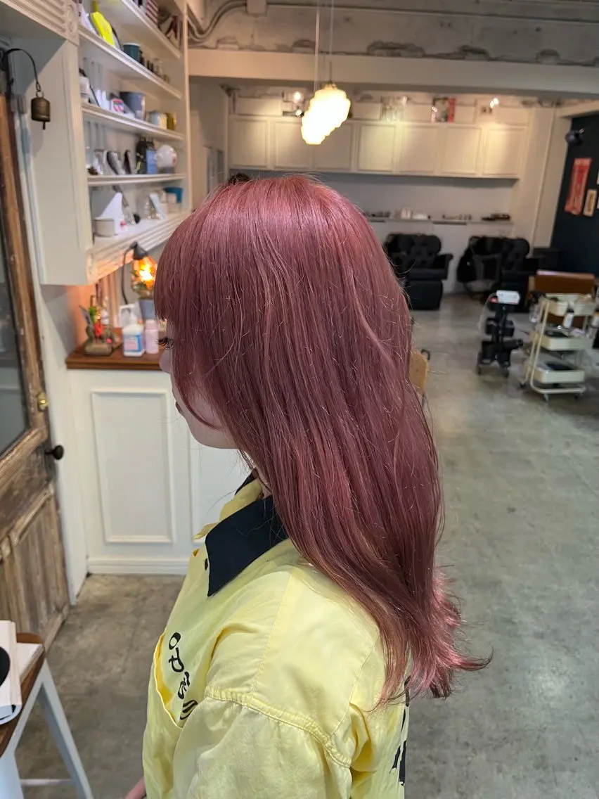 セミロング カラー ヘアアレンジ ヘアカラー 高島 凜のヘアスタイル