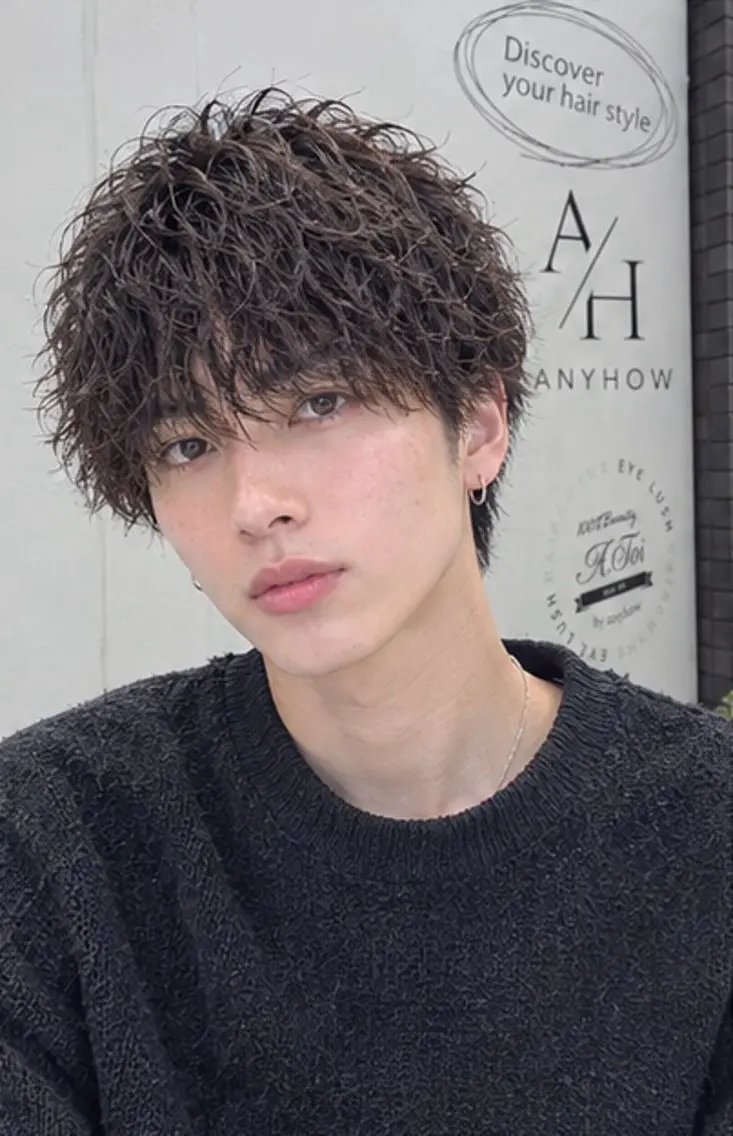 ショート カラー パーマ 池田達也anyhow /店長のヘアスタイル