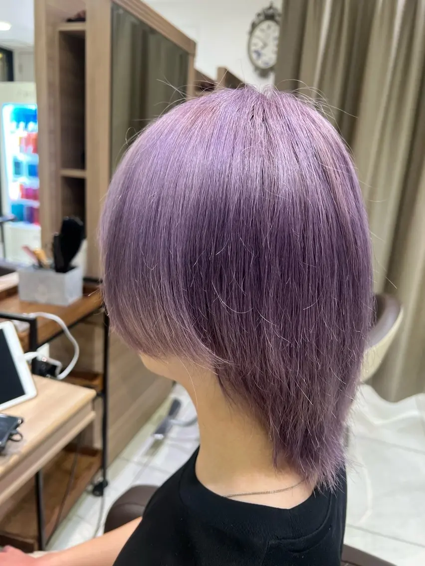 ショート カラー メンズ デザイン/ハイトーン 🐺ryuyaのヘアスタイル