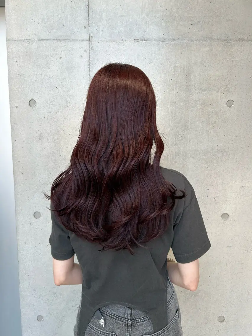 ロング カラー ヘアアレンジ ヘアカラー トリートメント ボブ艶モテカラー🫧 カリンのヘアスタイル