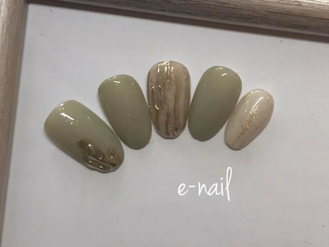 ネイル アートネイル ニュアンスネイル オフィスネイル 春ネイル ハンドネイル e-Reju イリュージュのネイルデザイン
