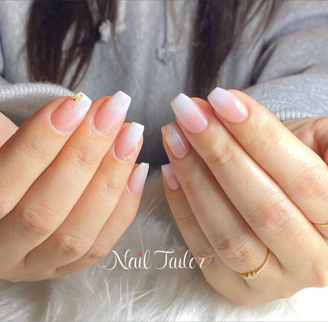 ネイル 入学式 ジェルネイル 卒業式 ブライダルネイル ホワイト ハンドネイル NailTailor ネイルテイラーのネイルデザイン