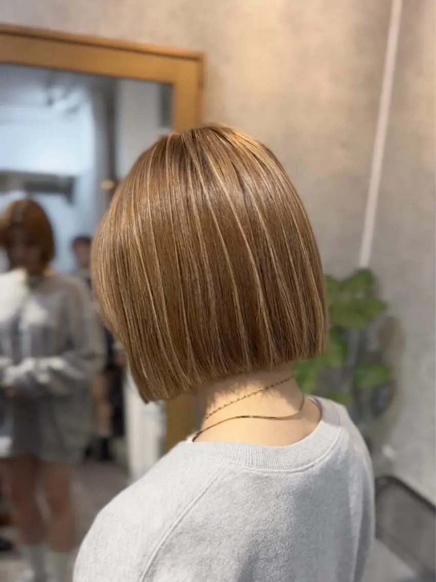 海外風ハイライト🪞✨➕ボブカット💇🏼‍♀️➕Aujua 1stepトリートメント💎の写真