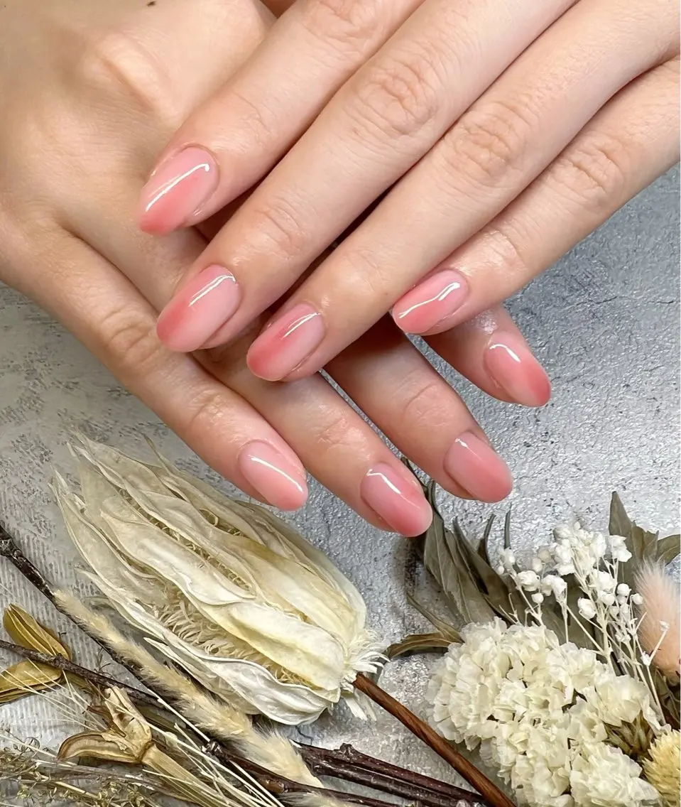 ネイル ニュアンスネイル ピンク ハンドネイル 🫧NAIL Leone🫧のネイルデザイン