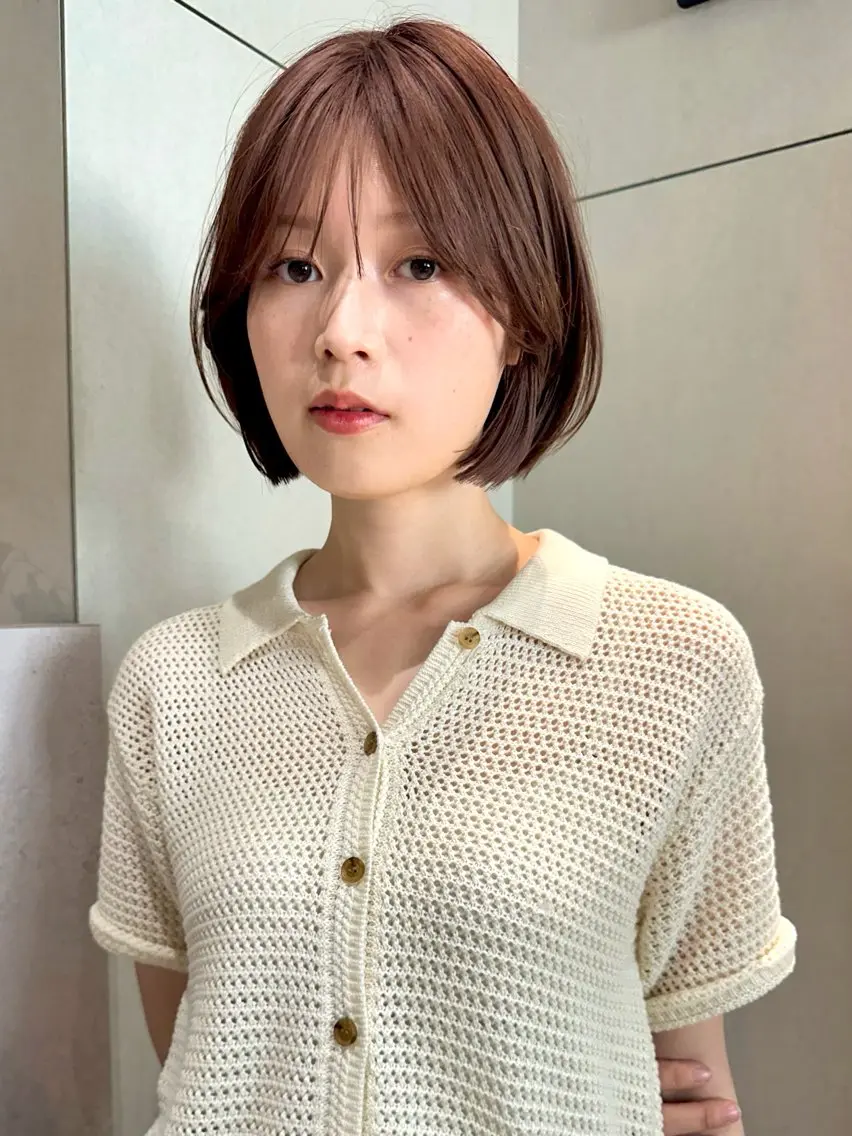 ショート カラー パーマ kazuki【顔周り ×レイヤーカット】のヘアスタイル