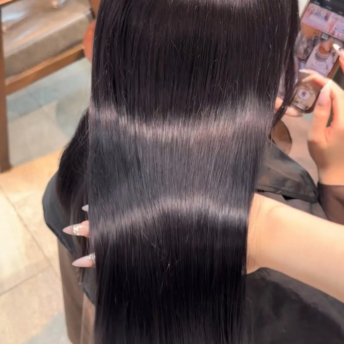 ロング カラー ヘアアレンジ ヘアカラー トリートメント ヘアセット 韓国ヘア/レイヤー/ 🩶ツブラ🩶のヘアスタイル