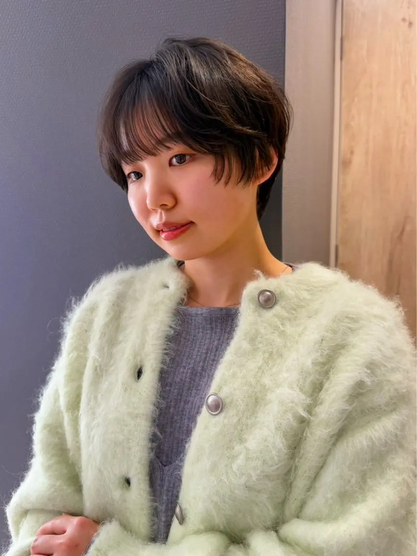 ショート カラー ブラウンカラー 透明感カラー グレージュ モカグレージュ 似合わせカット ヘアカラー 中野 芽郁のヘアスタイル