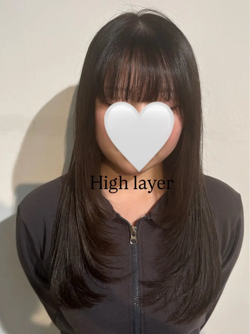 ロング 韓国風ヘア レイヤーカット カット のどか 縮毛矯正/ショートのヘアスタイル