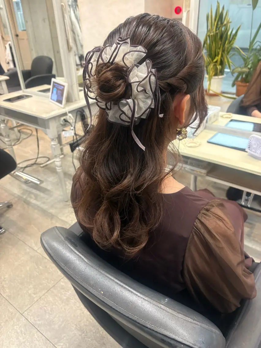 ロング ヘアアレンジ ヘアセット 美髪× ヘアセット✨Araiのヘアスタイル