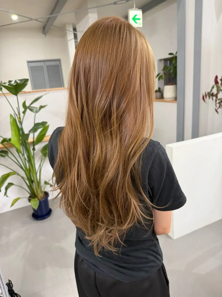 カラー ブリーチ 透明感カラー ヘアカラー 檜 果歩のヘアスタイル