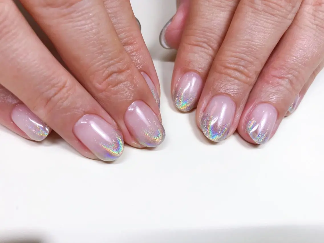 ネイル グラデーション ミラーネイル emunail あやかのネイルデザイン