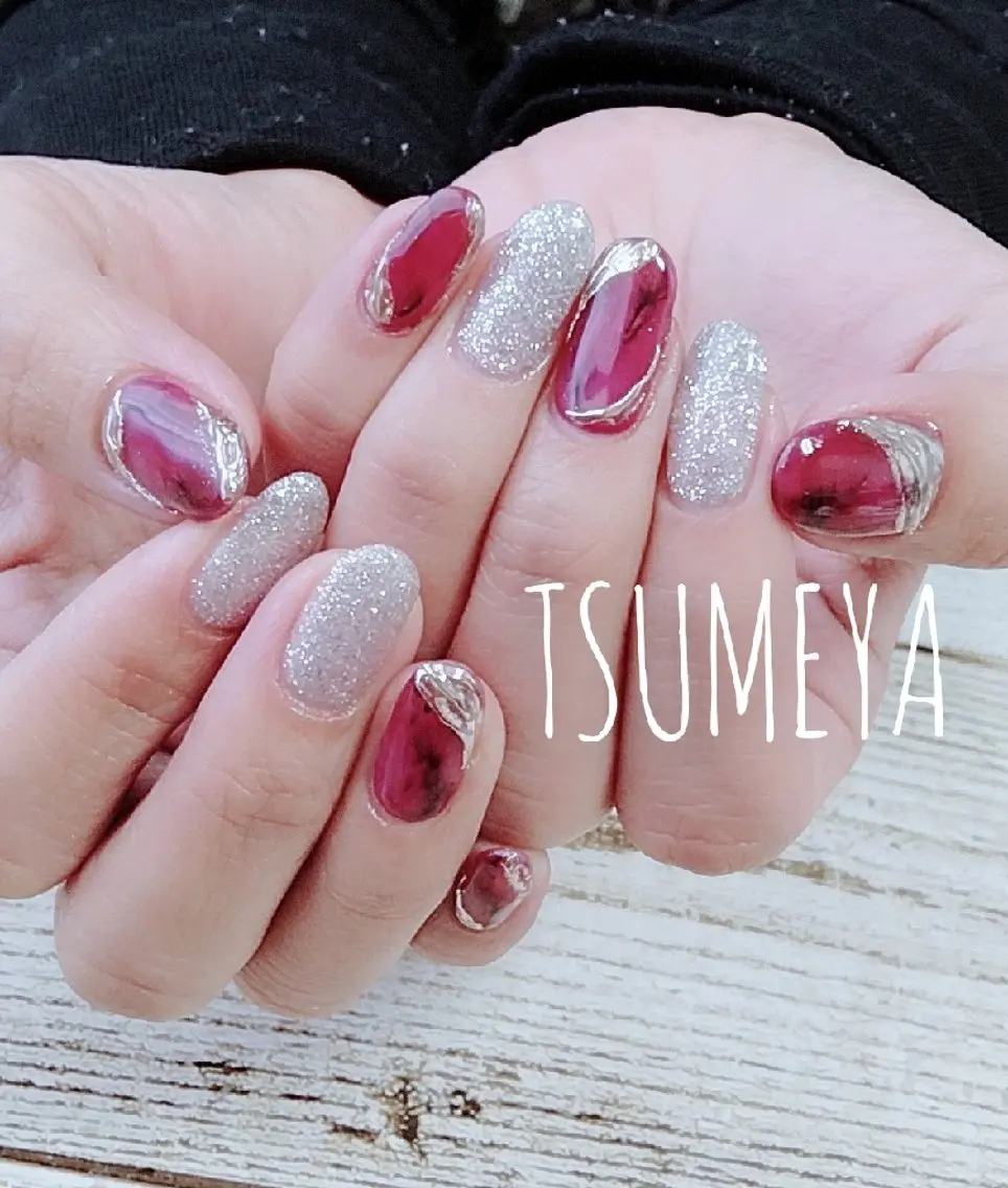 ネイル 冬ネイル クリスマス ハンドネイル _TSUMEYA _のネイルデザイン