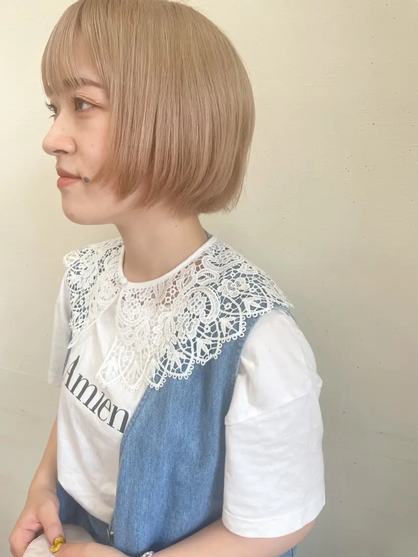ショート カラー ブリーチ 戸丸 絵夢のヘアスタイル