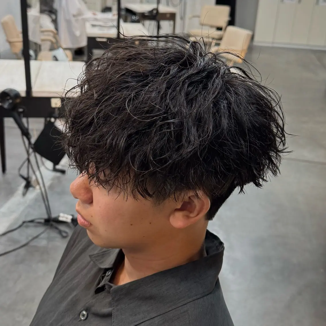 ショート パーマ メンズ 井ノ本 成海 /Wカラーモデル募集のヘアスタイル