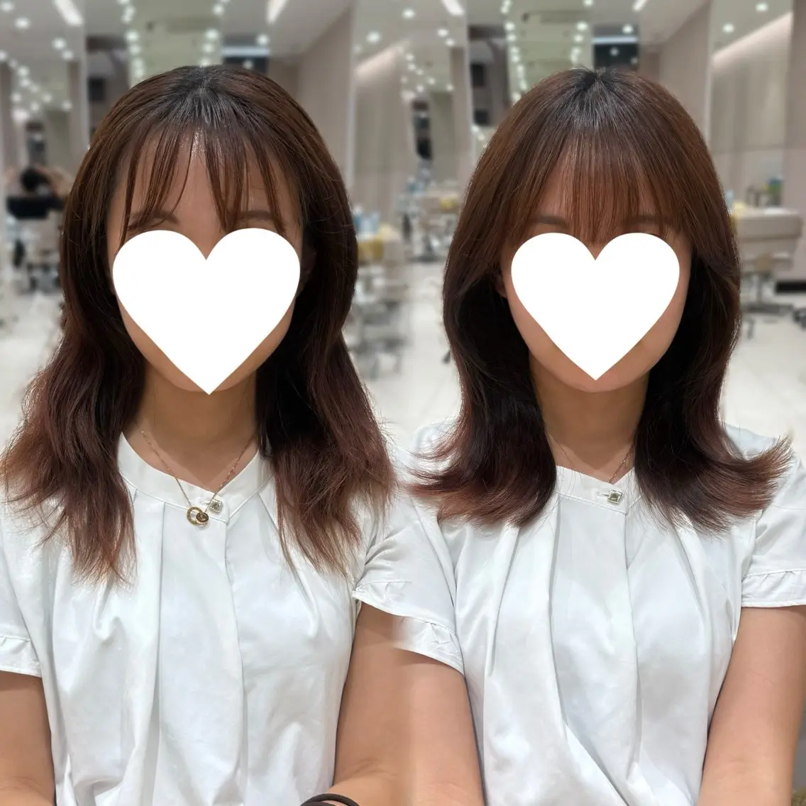 ミディアム カラー カット ヘアカラー トリートメント 内田 志乃のヘアスタイル