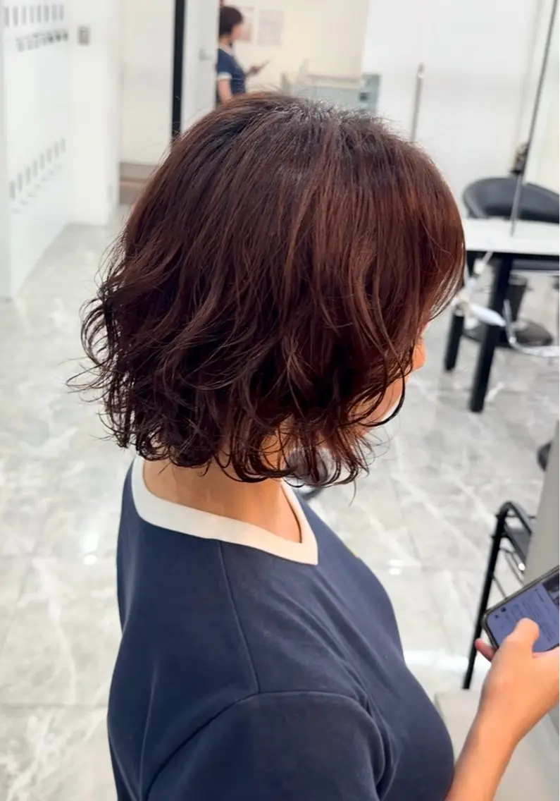 ミディアム カット パーマ パーマ全般特化🍐 /守岡🍐のヘアスタイル