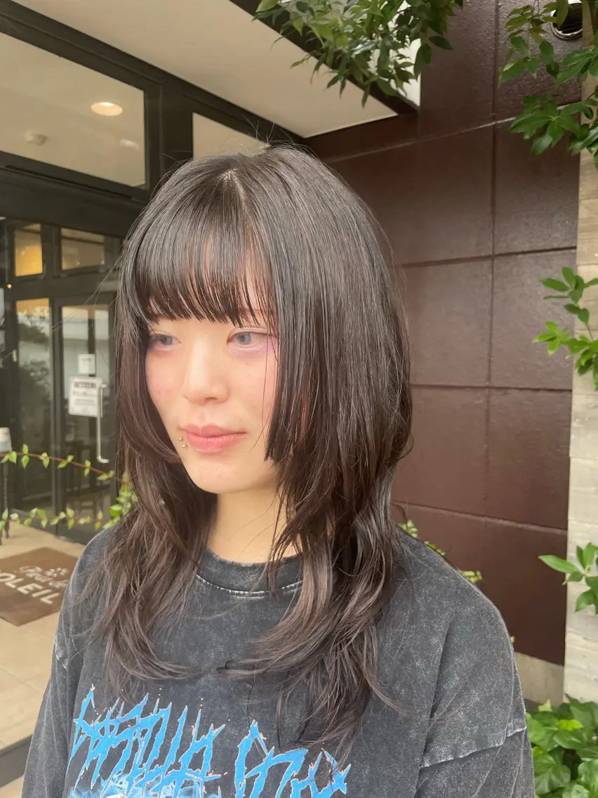 ロング カラー パーマ 梨子🐣艶カラー🌈 ダメージレス💖のヘアスタイル