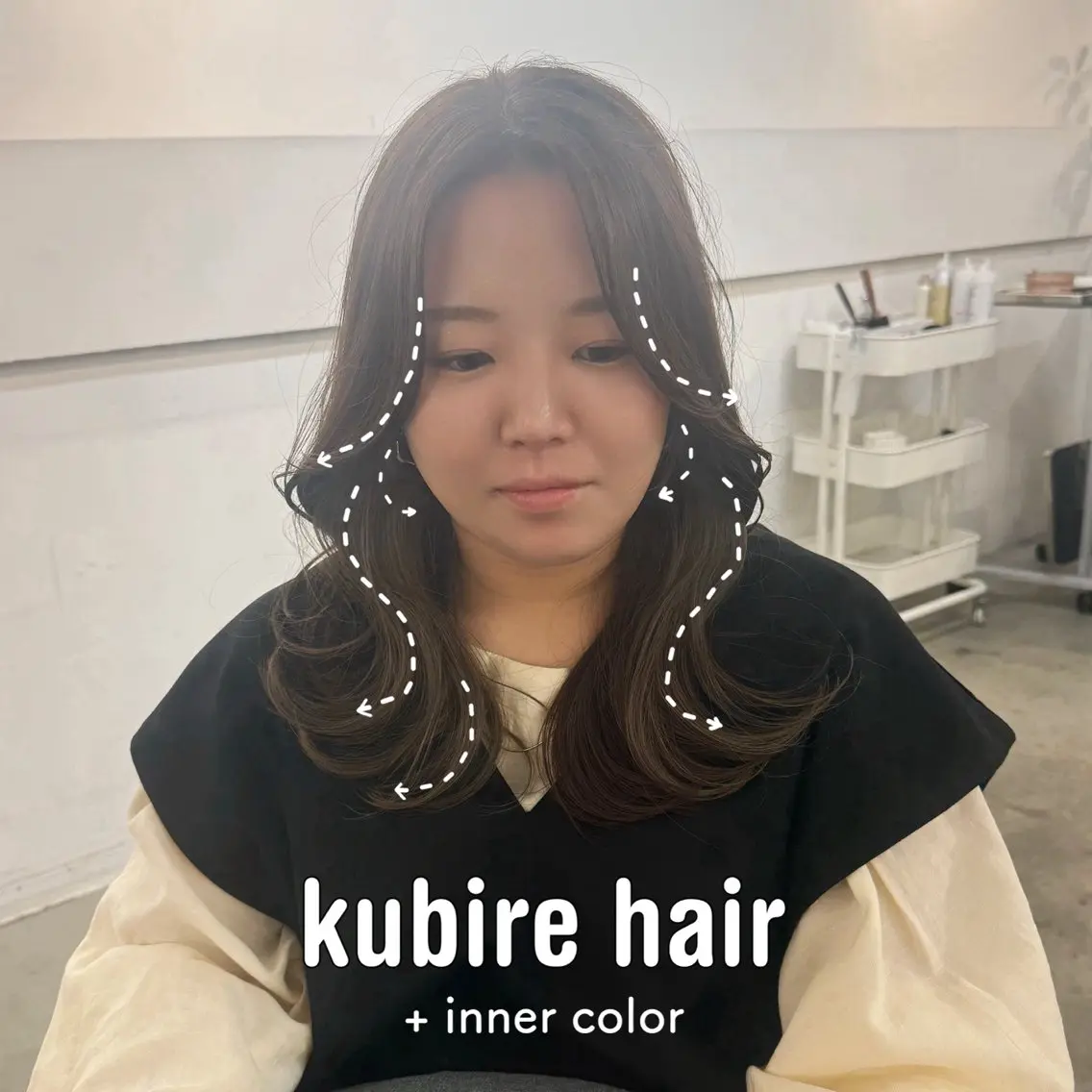 セミロング カラー ヘアアレンジ カット ヘアカラー トリートメント 新宿/顔周りカット +レイヤー=しずく♩のヘアスタイル