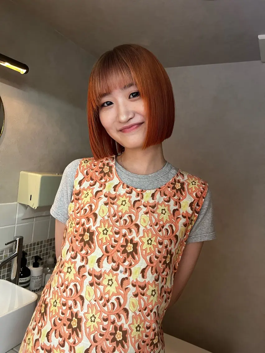 ショート カラー nishido ハイライト/パーマのヘアスタイル
