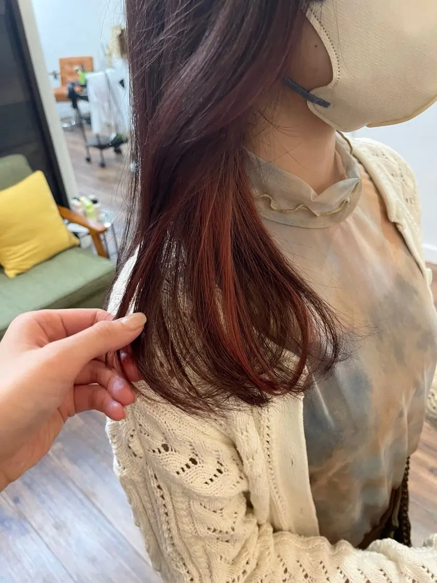 ロング カラー ヘアカラー トリートメント 関根 沙季のヘアスタイル