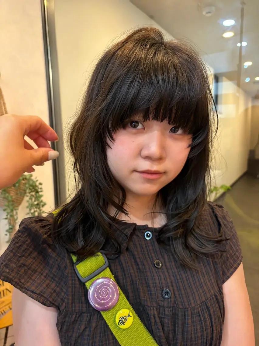 ミディアム カット ヘアカラー トリートメント レイヤー/暖色/ 髪質改善/永礼芳果のヘアスタイル