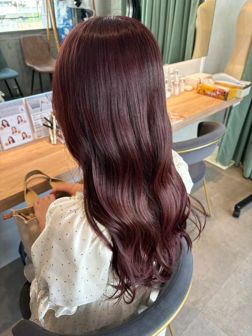 ロング カラー ピンクカラー りあの🎀 /暖色カラー🍒のヘアスタイル