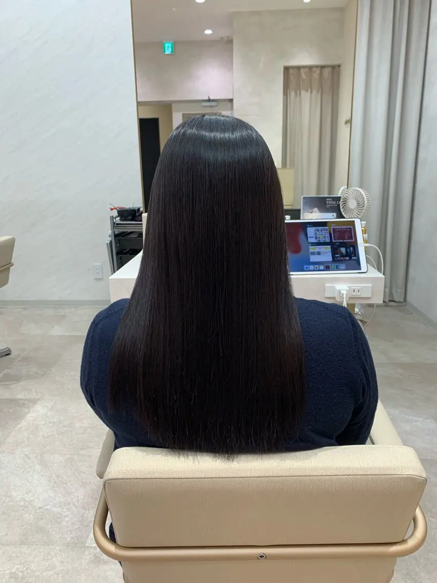 ロング パーマ 酸性ストレート ストレートパーマ ヘアカラー 縮毛矯正 sinsia縮毛矯正 酸性ストレート 銀座のヘアスタイル