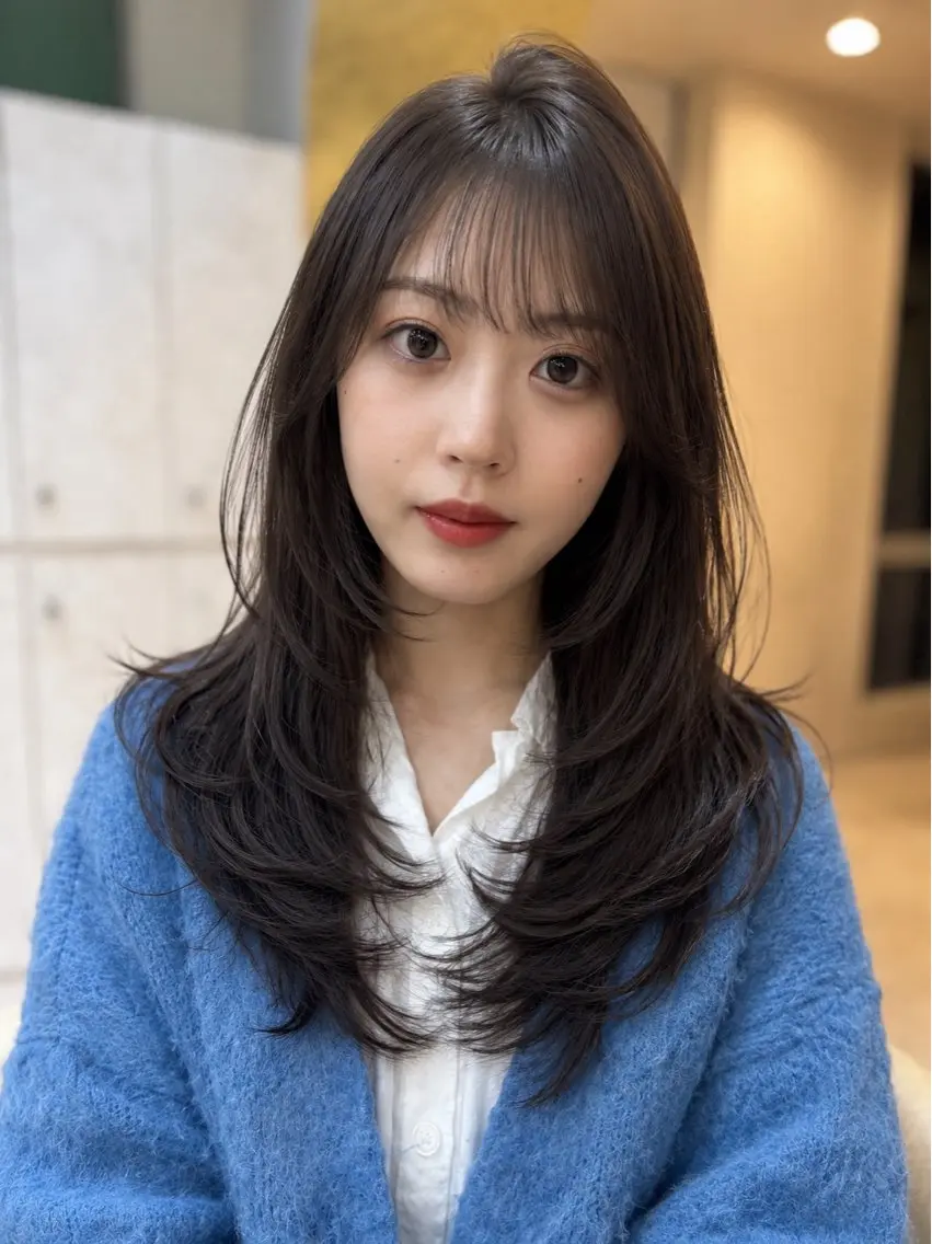 セミロング レイヤー 翔のヘアスタイル