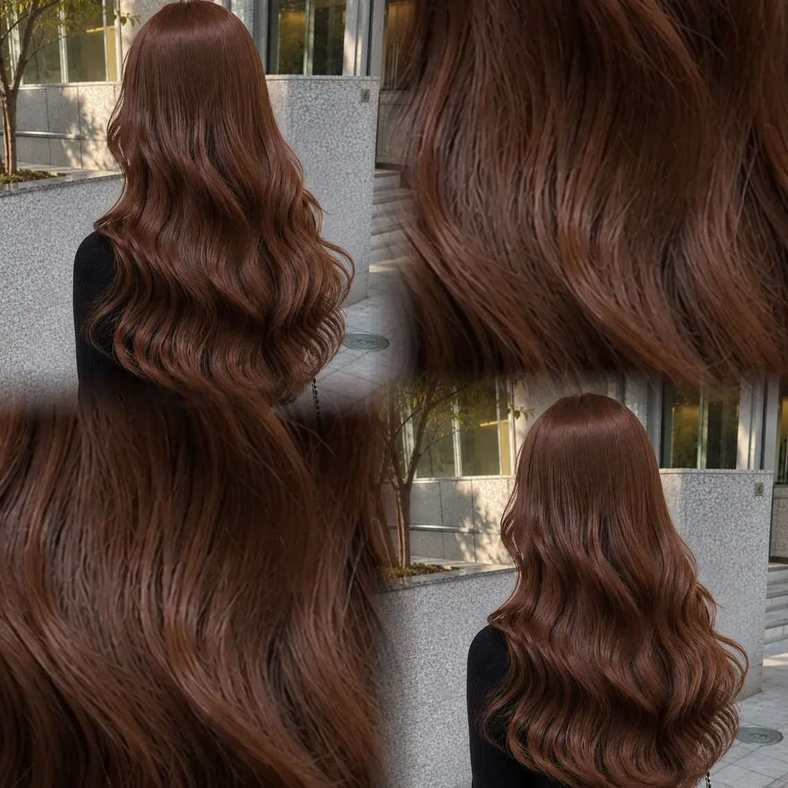 ロング オレンジブラウン ヘアカラー 鶴ヶ峰/透明感カラー 🌿ナンバアオイ🌿のヘアスタイル