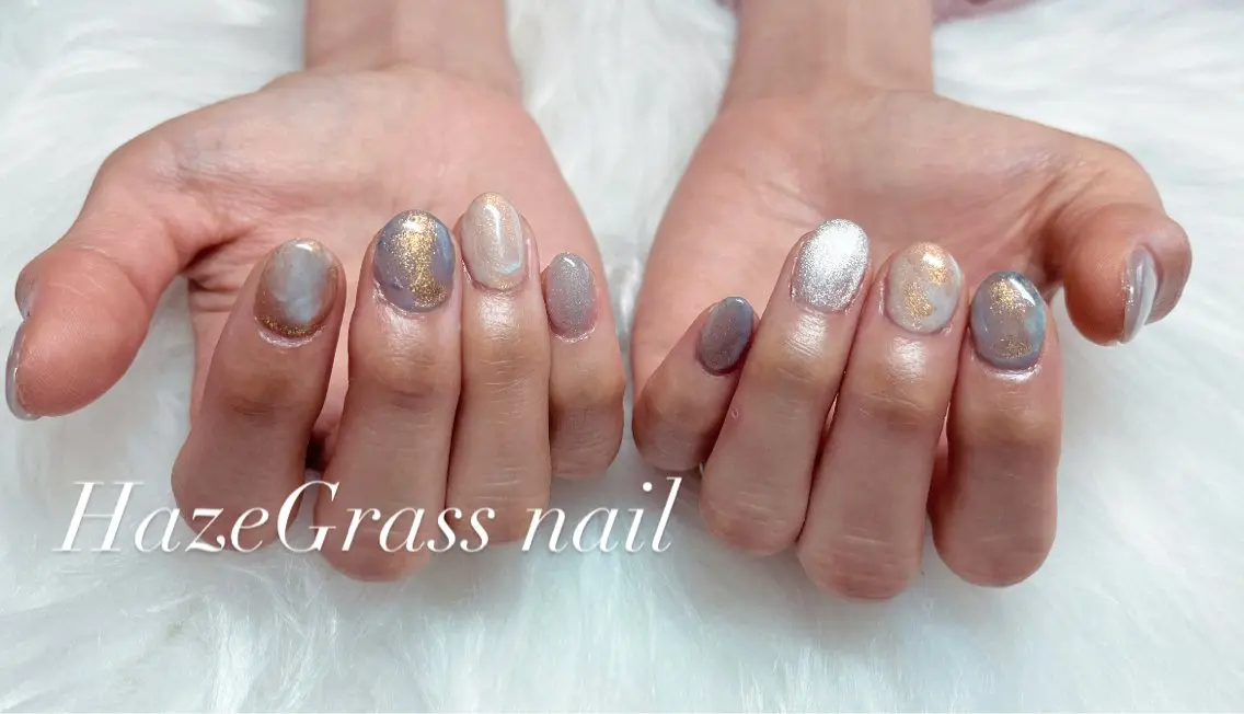 ショート ハンドネイル HazeGrass NAILのネイルデザイン