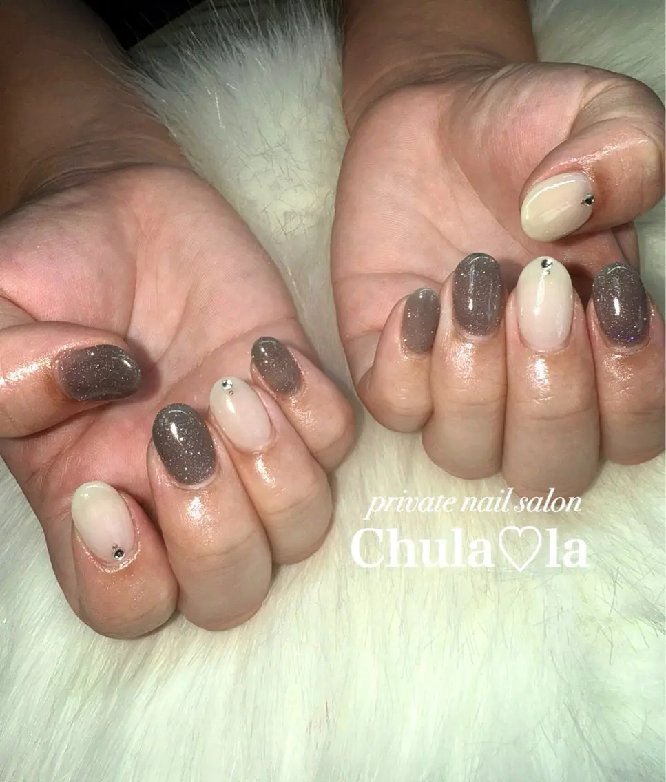 ネイル フラッシュネイル ストーンネイル ハンドネイル Chula♡la 豊見城市高安のネイルデザイン