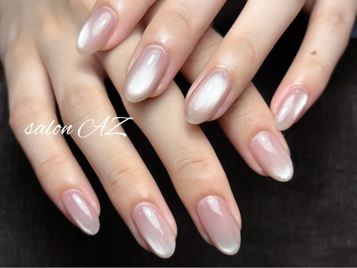 ネイル アートネイル 長さ出し フットネイル フレンチネイル ジェルネイル ハンドネイル salon AZのネイルデザイン