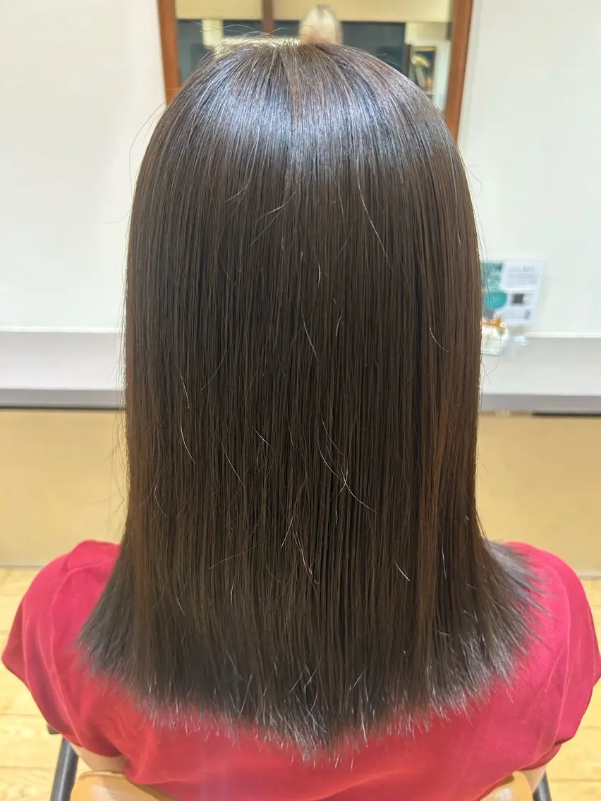 ミディアム カラー ヘアカラー 透明感カラー/ 艶カラー/ここ🍒のヘアスタイル