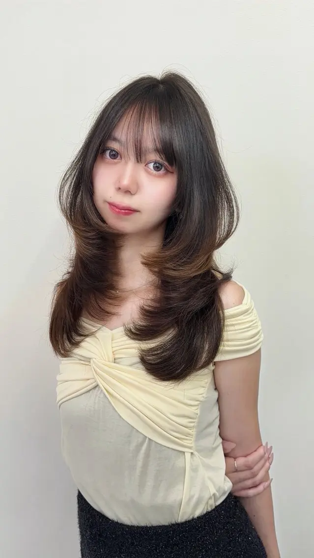 ロング ハッシュカット カット 永田竜一/ 先着モデル募集中のヘアスタイル