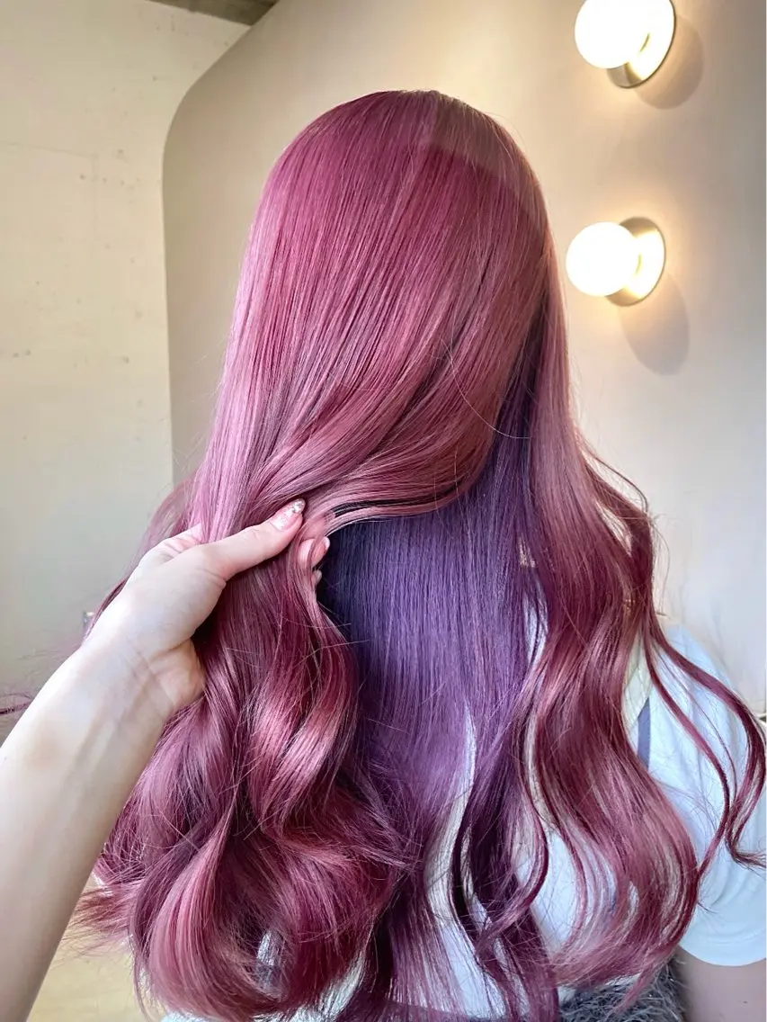 ロング カラー ヘアカラー トリートメント tim hinaのヘアスタイル