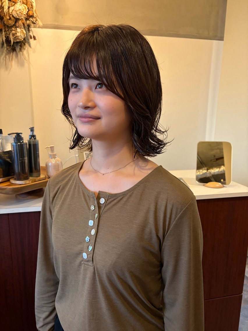 ショート パーマ 土川 陽菜のヘアスタイル