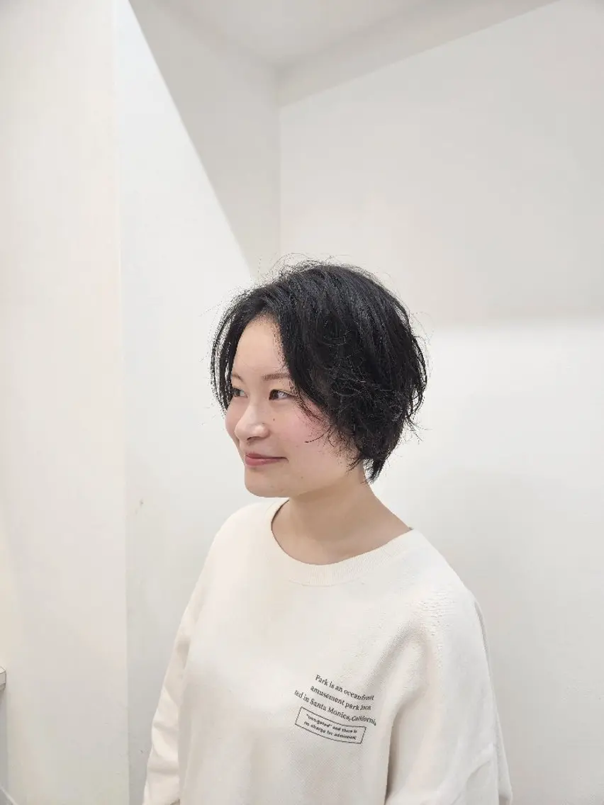ショート カット パーマ 林慶吾/ショート /ダメージレスカラーのヘアスタイル