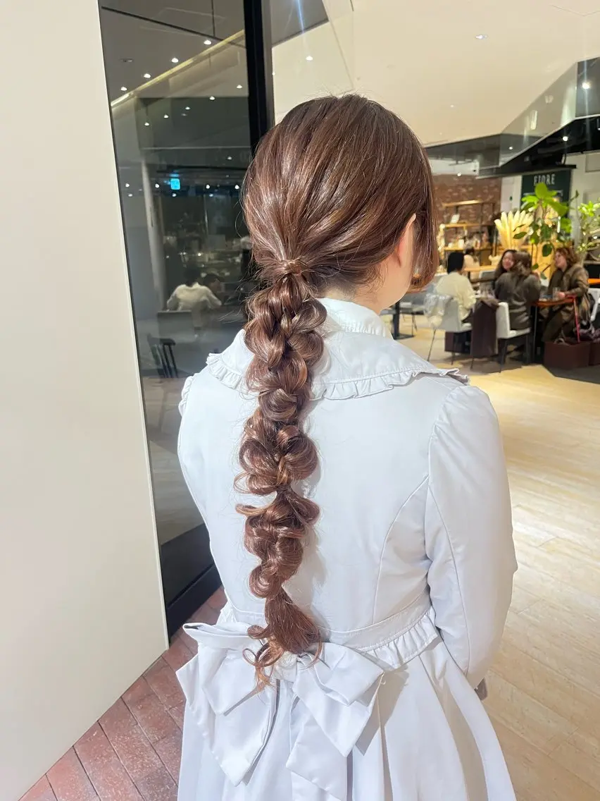ロング ヘアアレンジ ロング マンツーマン 縮毛矯正/マユコのヘアスタイル
