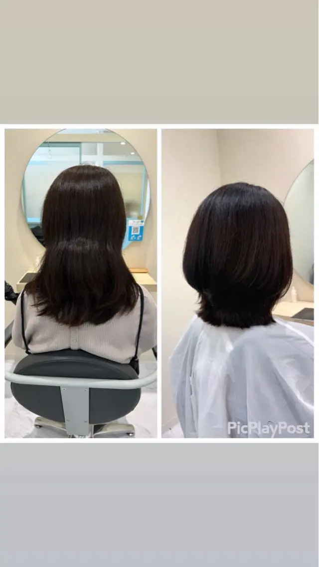 ミディアム ボブレイヤー ボブ レイヤーカット 外ハネヘア カット トリートメント 丹野 圭太のヘアスタイル