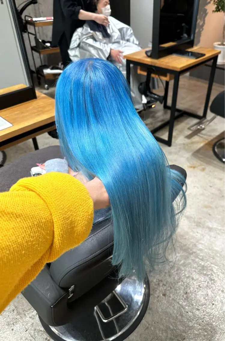 ロング カラー ヘアカラー トリートメント ✨髪質改善/ハイトー ン/艶髪高山のヘアスタイル