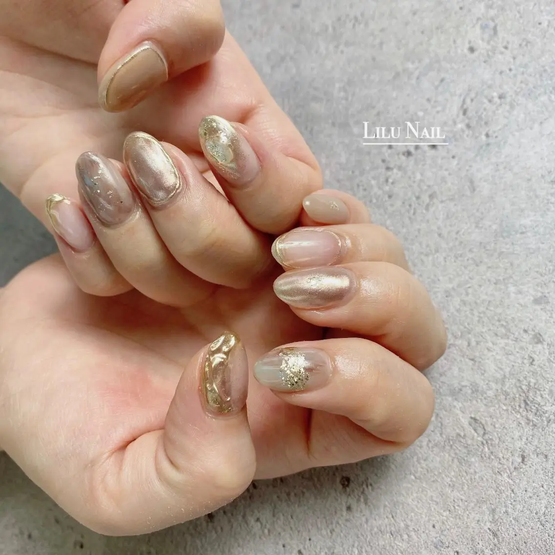 ネイル ニュアンスネイル モチの良さ◉ フィルインネイル♡のネイルデザイン