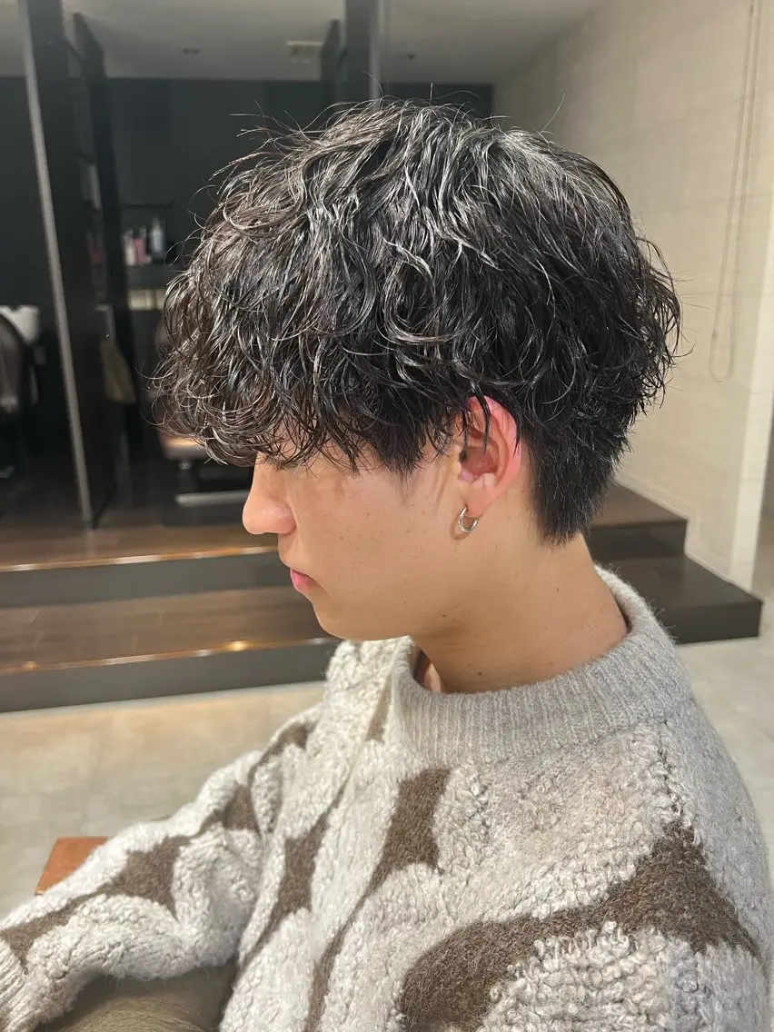 パーマ メンズ メンズパーマ特化/ シャドウ/波巻/陸翔のヘアスタイル