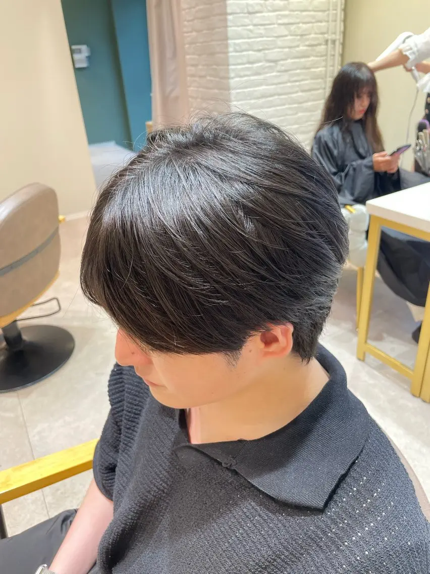 ミディアム パーマ 縮毛矯正 髪質改善 BlancHairのヘアスタイル