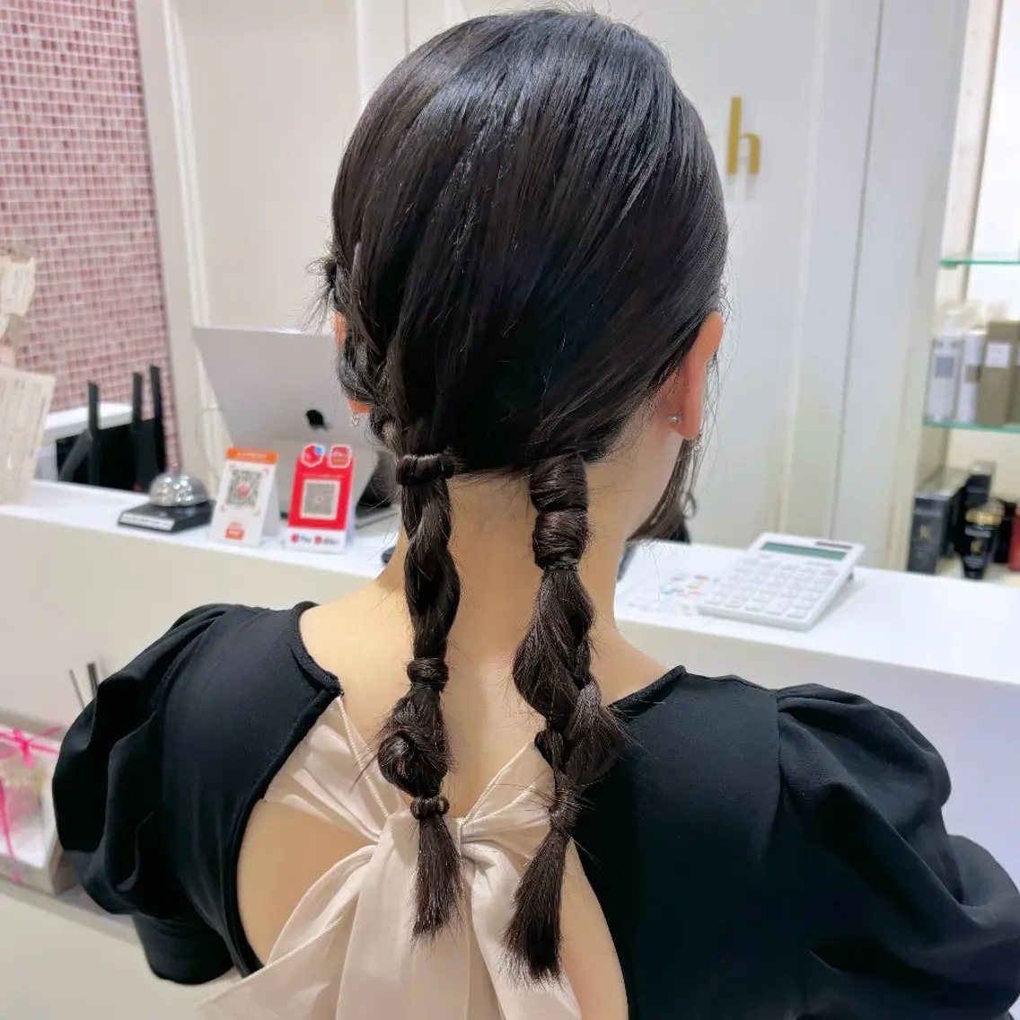 セミロング ヘアアレンジ 結婚式・ブライダル ヘアセット ボブパーマ 🌷ヨシカワハナコのヘアスタイル