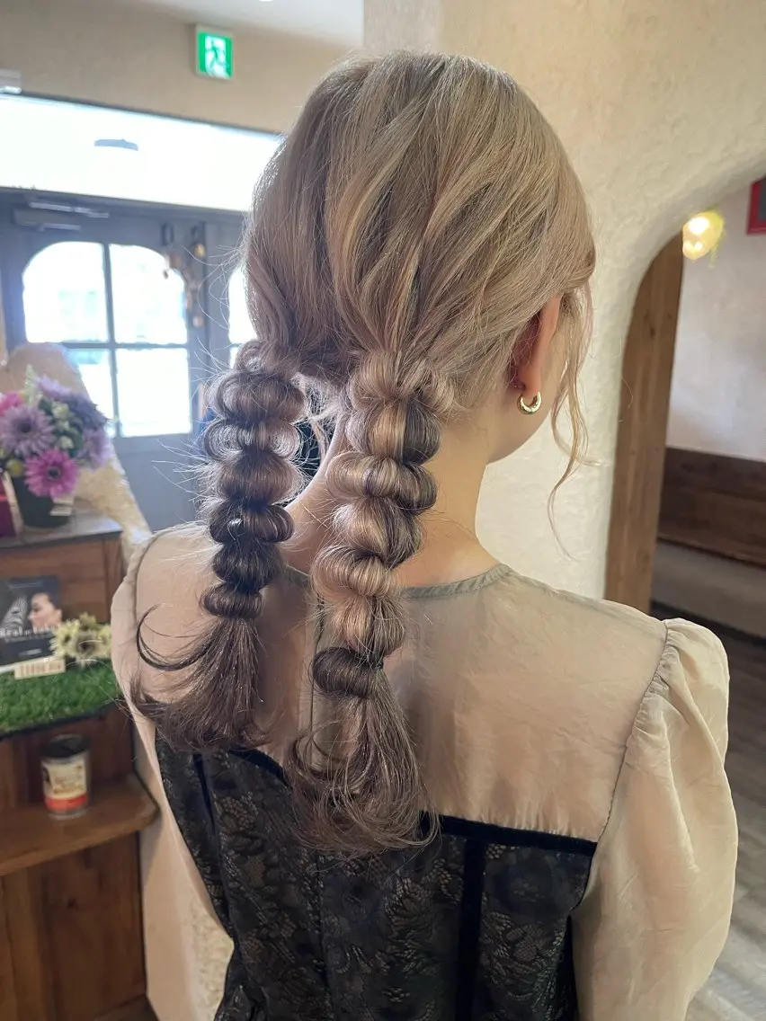 ヘアアレンジ ヘアセット 磧本 祐里恵のヘアスタイル