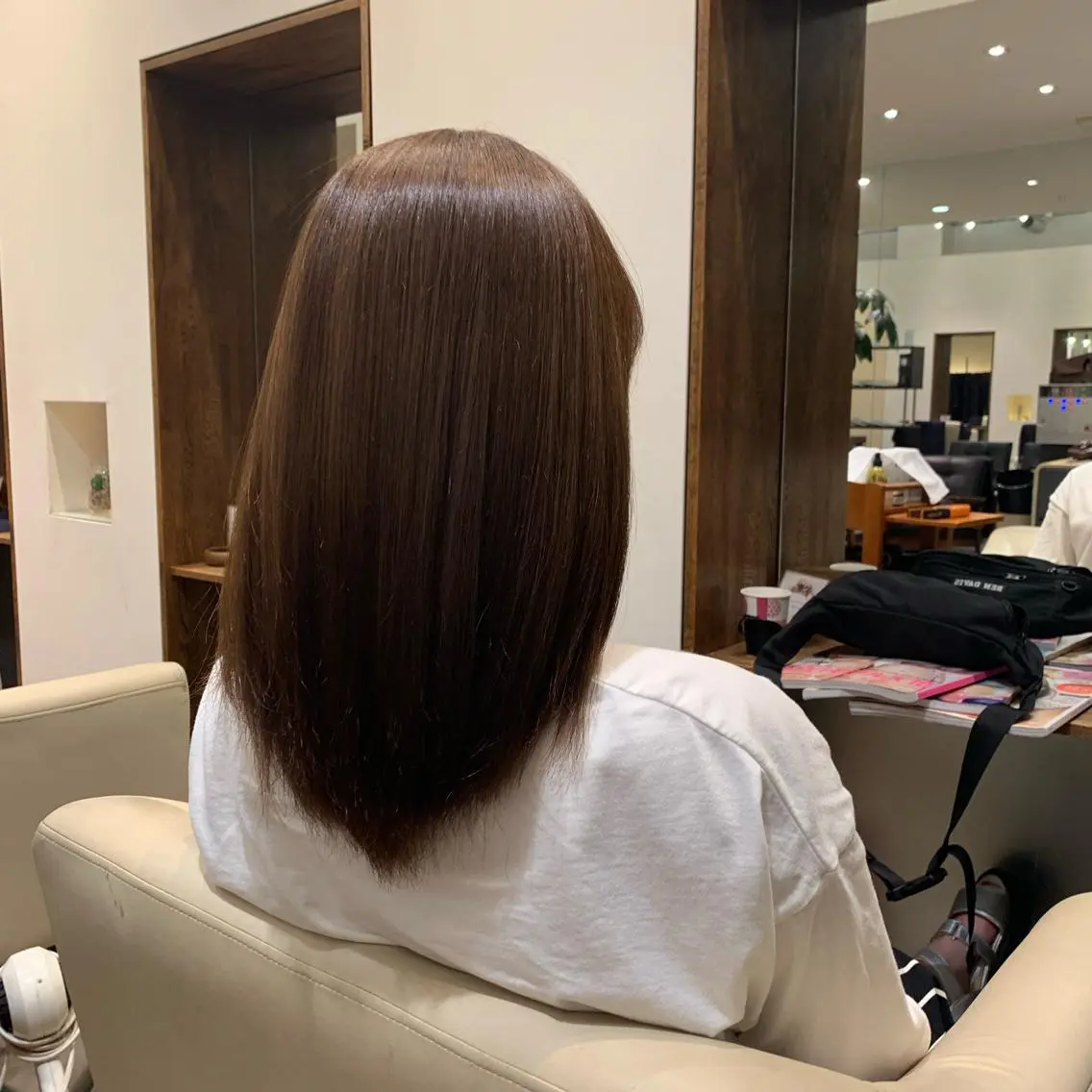 ミディアム 【完全個室】髪質改善 暖色カラー/山崎唯奈のヘアスタイル